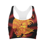 Chinese New Year Rooster Print Women's Sports Bra