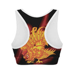 Chinese New Year Rooster Print Women's Sports Bra