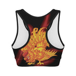Chinese New Year Rooster Print Women's Sports Bra