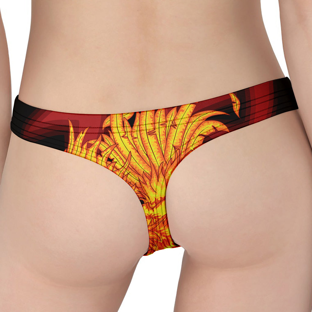 Chinese New Year Rooster Print Women's Thong