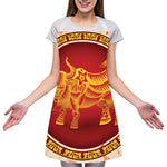 Chinese Ox Zodiac Sign Print Adjustable Apron