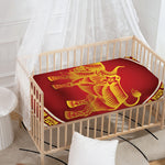 Chinese Ox Zodiac Sign Print Baby Crib Sheet