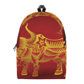 Chinese Ox Zodiac Sign Print School Backpack