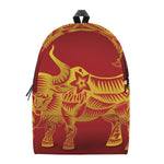 Chinese Ox Zodiac Sign Print Backpack