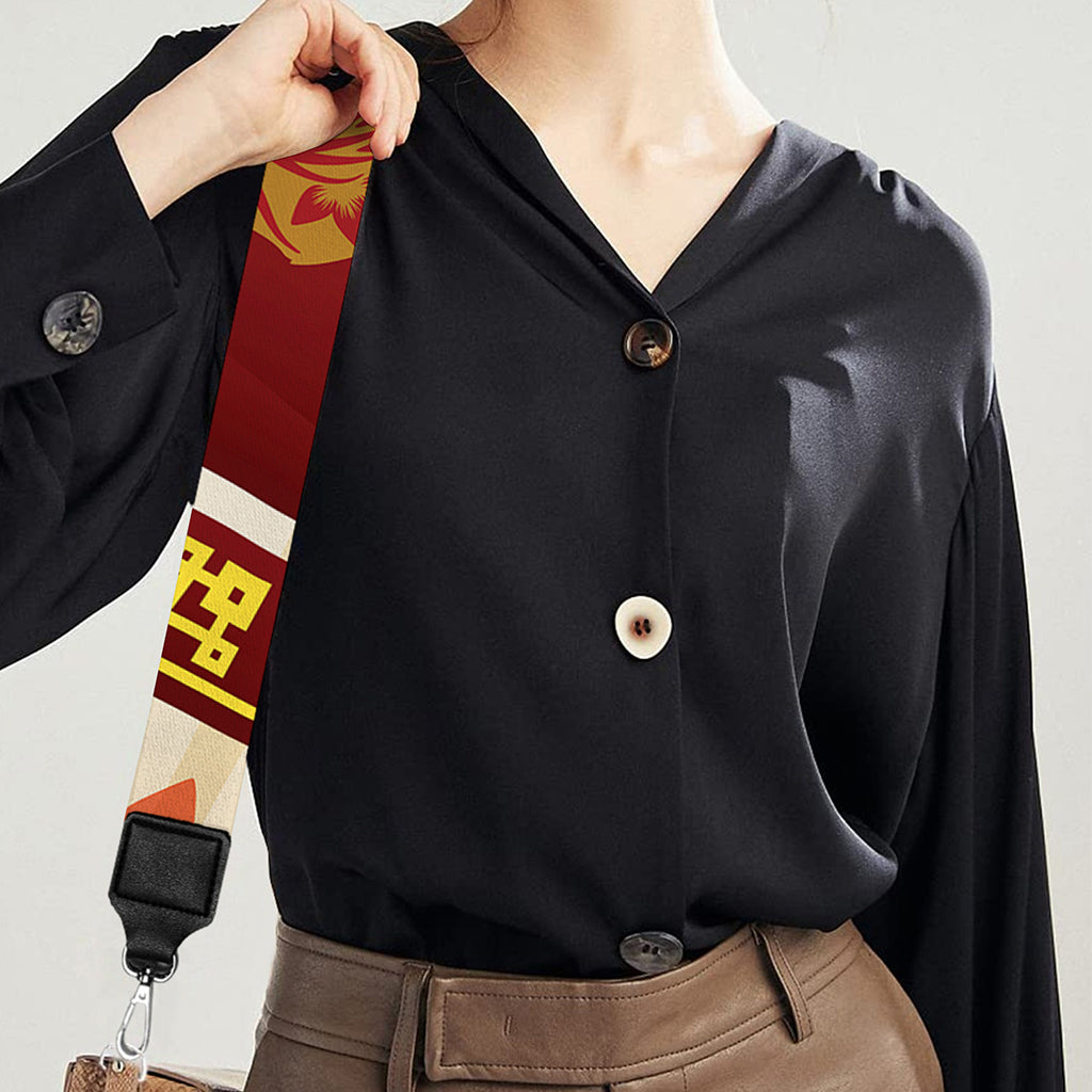Chinese Ox Zodiac Sign Print Bag Strap
