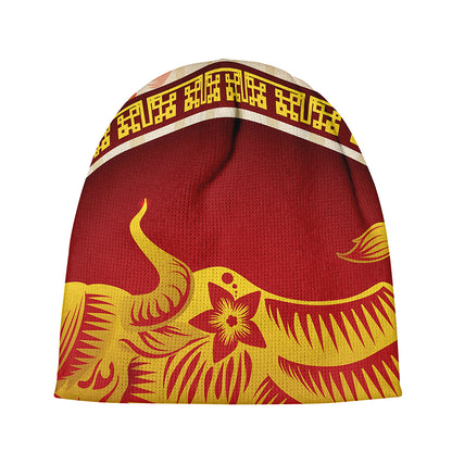 Chinese Ox Zodiac Sign Print Beanie