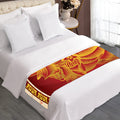 Chinese Ox Zodiac Sign Print Bed Runner