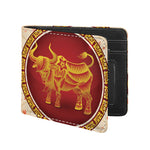 Chinese Ox Zodiac Sign Print Bifold Wallet