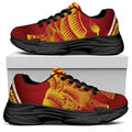 Chinese Ox Zodiac Sign Print Black Chunky Shoes