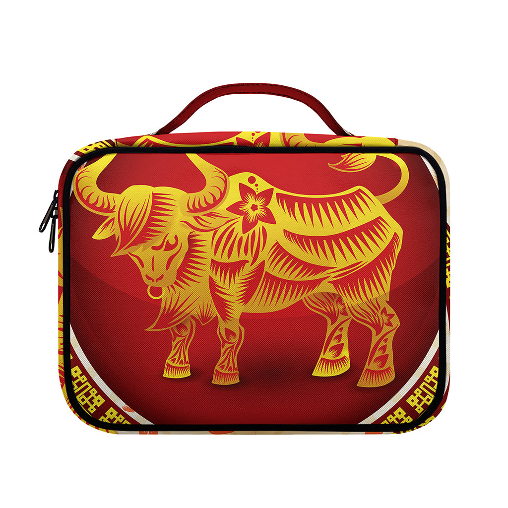Chinese Ox Zodiac Sign Print Briefcase Bible Bag
