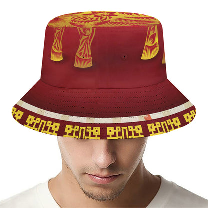Chinese Ox Zodiac Sign Print Bucket Hat
