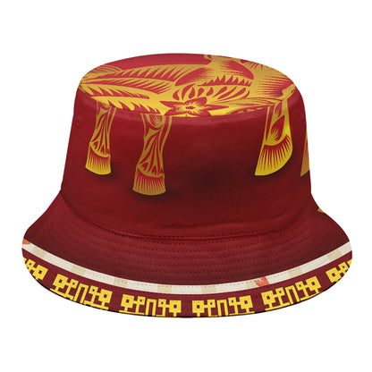 Chinese Ox Zodiac Sign Print Bucket Hat