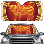 Chinese Ox Zodiac Sign Print Car Windshield Sun Shade