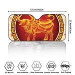 Chinese Ox Zodiac Sign Print Car Windshield Sun Shade