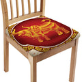 Chinese Ox Zodiac Sign Print Chair Cushion Cover