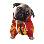 Chinese Ox Zodiac Sign Print Dog Zip Up Hoodie