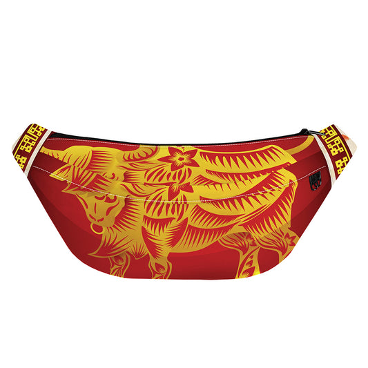 Chinese Ox Zodiac Sign Print Fanny Pack