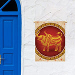 Chinese Ox Zodiac Sign Print Garden Flag