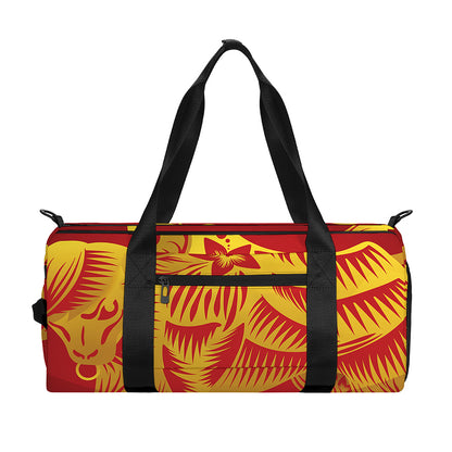 Chinese Ox Zodiac Sign Print Gym Bag