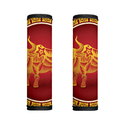 Chinese Ox Zodiac Sign Print Handle Covers