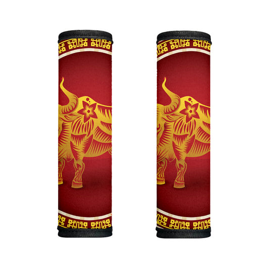 Chinese Ox Zodiac Sign Print Handle Covers