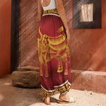 Chinese Ox Zodiac Sign Print Harem Pants