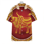 Chinese Ox Zodiac Sign Print Hawaiian Shirt