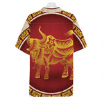 Chinese Ox Zodiac Sign Print Hawaiian Shirt