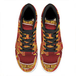 Chinese Ox Zodiac Sign Print High Top Leather Sneakers
