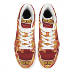 Chinese Ox Zodiac Sign Print High Top Leather Sneakers