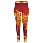 Chinese Ox Zodiac Sign Print High-Waisted Pocket Leggings