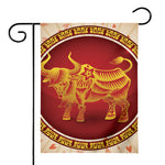Chinese Ox Zodiac Sign Print House Flag