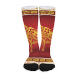 Chinese Ox Zodiac Sign Print Long Socks