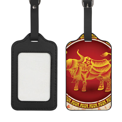 Chinese Ox Zodiac Sign Print Luggage Tag