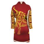 Chinese Ox Zodiac Sign Print Men's Bathrobe