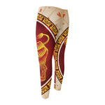 Chinese Ox Zodiac Sign Print Men's Compression Pants