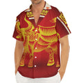 Chinese Ox Zodiac Sign Print Men's Deep V-Neck Shirt