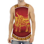 Chinese Ox Zodiac Sign Print Men's Muscle Tank Top