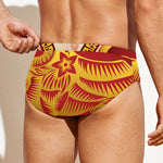 Chinese Ox Zodiac Sign Print Men's Swim Briefs