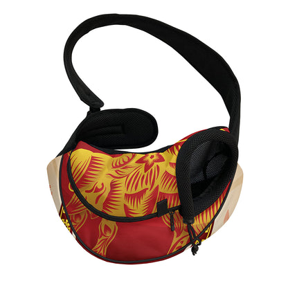 Chinese Ox Zodiac Sign Print Pet Sling Carrier
