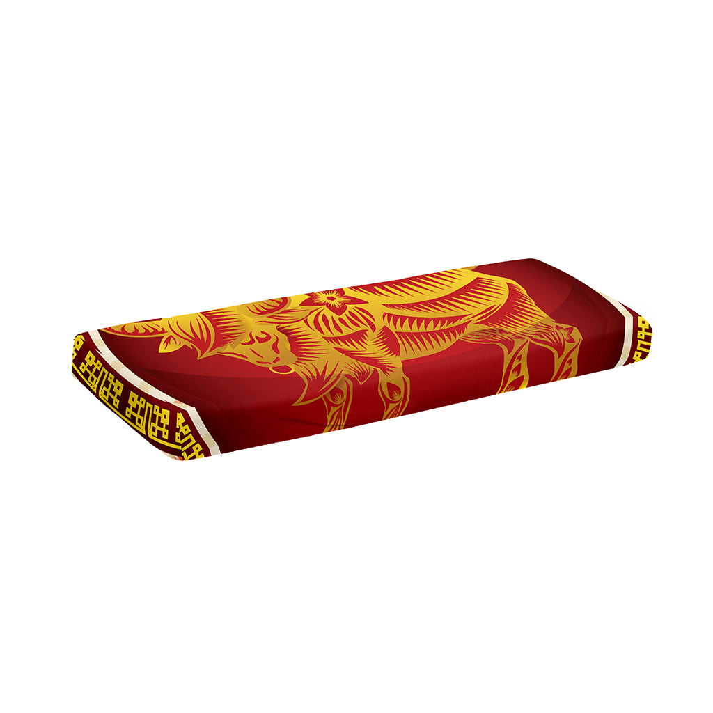 Chinese Ox Zodiac Sign Print Piano Keyboard Cover