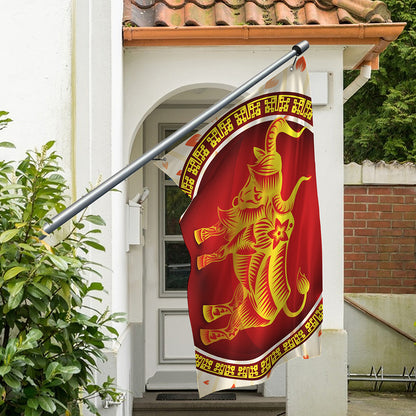 Chinese Ox Zodiac Sign Print Polyester Flag
