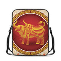 Chinese Ox Zodiac Sign Print Rectangular Crossbody Bag