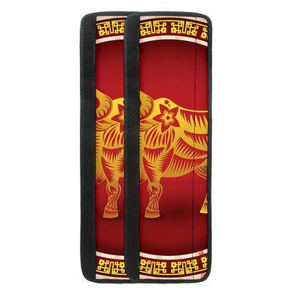 Chinese Ox Zodiac Sign Print Refrigerator Handle Covers