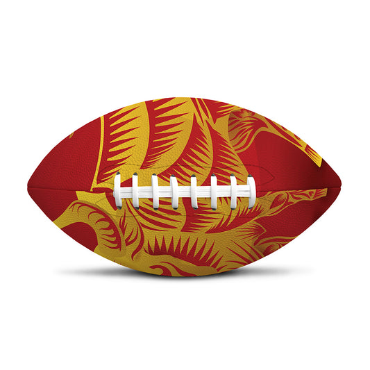 Chinese Ox Zodiac Sign Print Rugby Ball