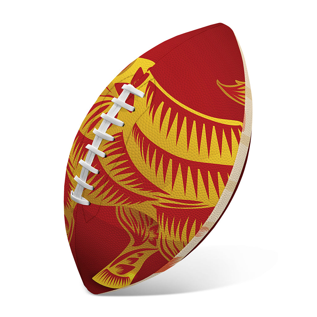 Chinese Ox Zodiac Sign Print Rugby Ball