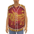 Chinese Ox Zodiac Sign Print Sleeveless Baseball Jersey