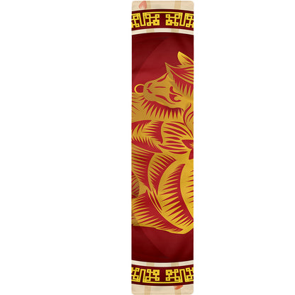 Chinese Ox Zodiac Sign Print Table Runner
