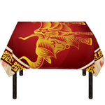 Chinese Ox Zodiac Sign Print Tablecloth