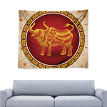 Chinese Ox Zodiac Sign Print Tapestry